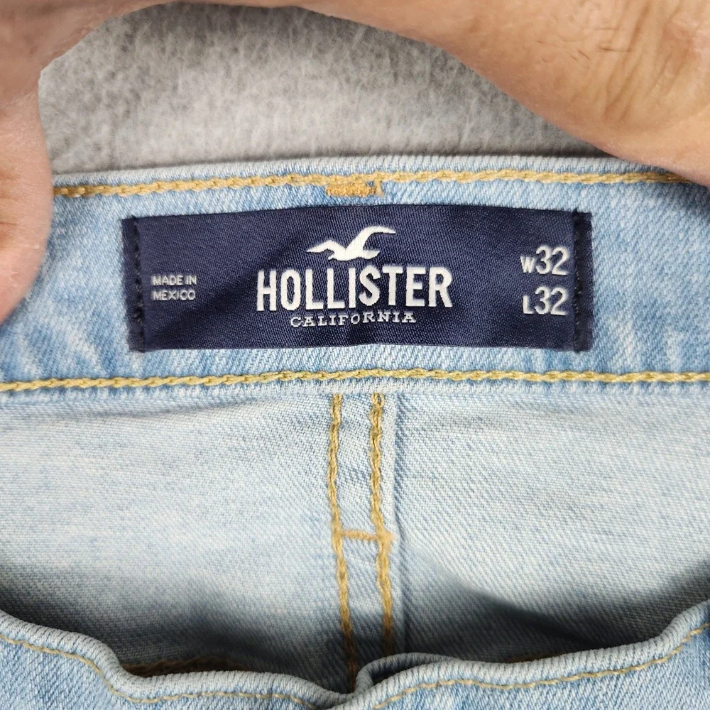 Hollister Epic Flex Slim Straight Jeans Mens 32x32 Blue Denim Cotton Stretch